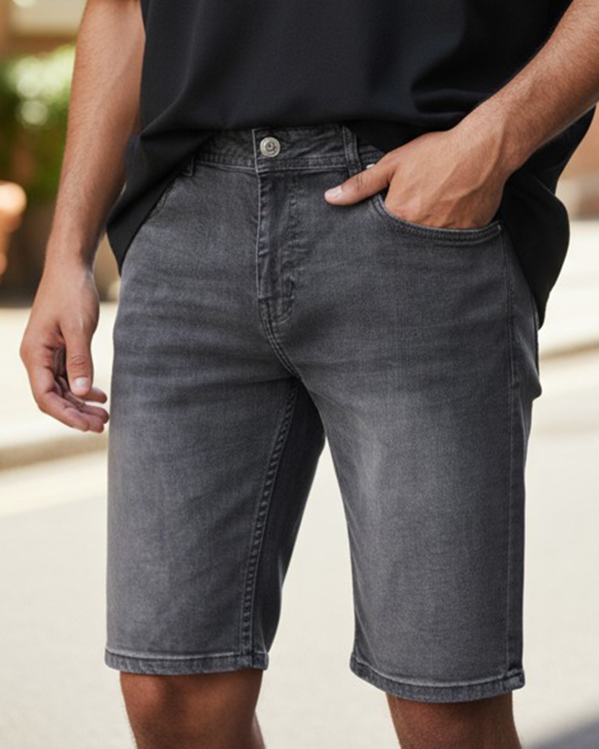 Eminent Men's Denim Short - Dark Grey, Men's Shorts, Eminent, Chase Value