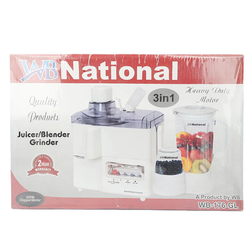 Juicer Blender 3 in 1 WB-176-ECO, Juicer Blender & Mixer, WB, Chase Value