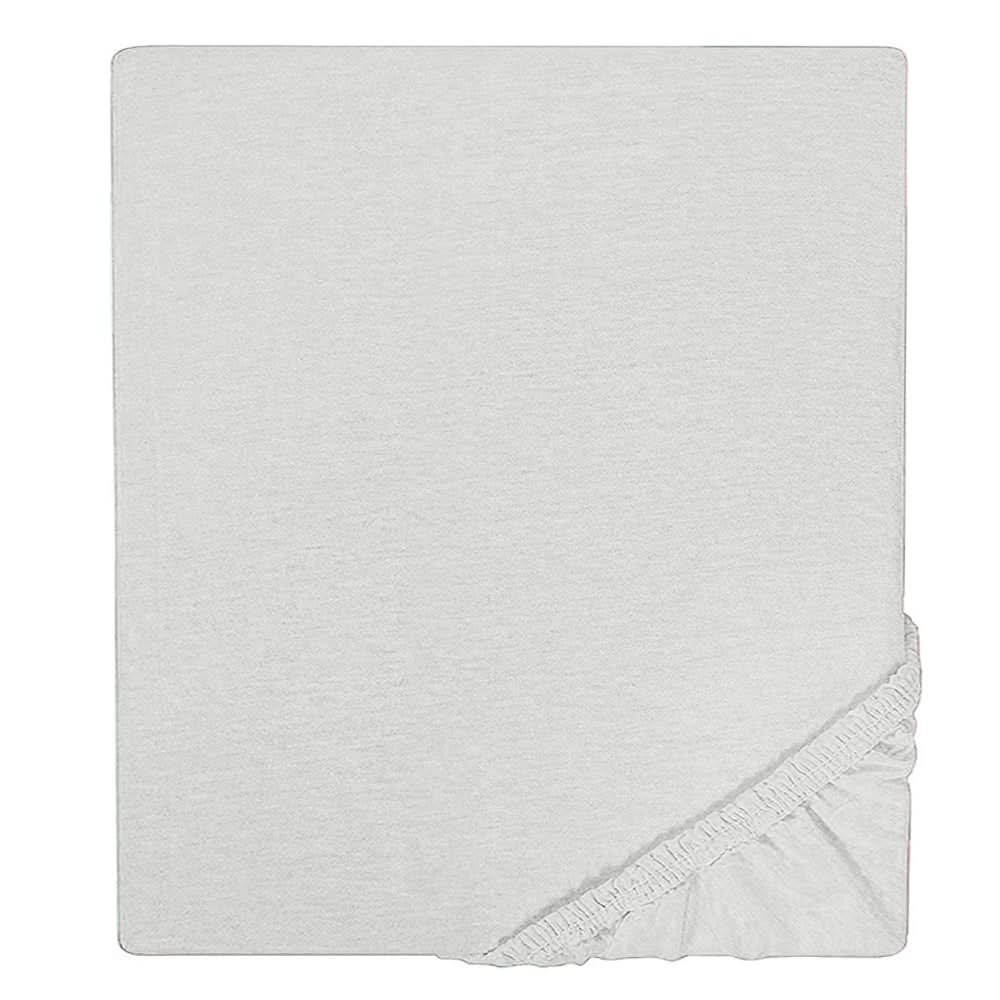 Double Bed Fitted Sheet Jersey - White, Double Size Bed Sheet, Chase Value, Chase Value