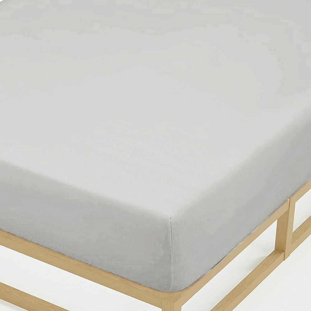 Single Bed Fitted Sheet Jersey - White, Single Size Bed Sheet, Chase Value, Chase Value
