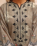 Zarineh Winter Muse Khaddar Printed Embroidered Suit - 3 Pc