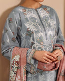Zarineh Winter Muse Khaddar Printed Embroidered Suit - 3 Pc
