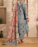 Zarineh Winter Muse Khaddar Printed Embroidered Suit - 3 Pc
