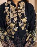 Zarineh Winter Muse Khaddar Printed Embroidered Suit - 3 Pc