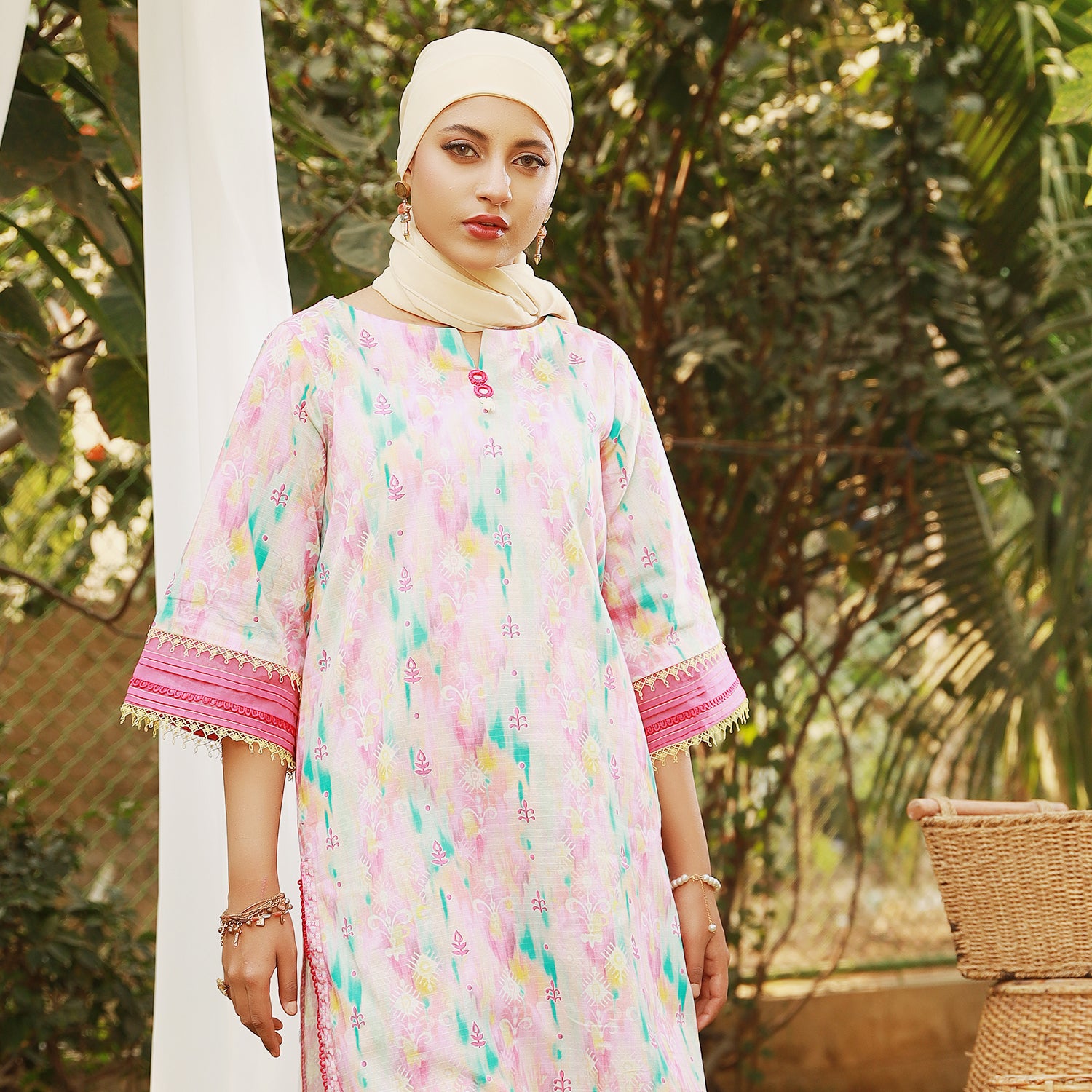 Eminent Printed Doriya Lawn Unstitched Kurti - 5, Women, Unstitched Kurti, Eminent, Chase Value