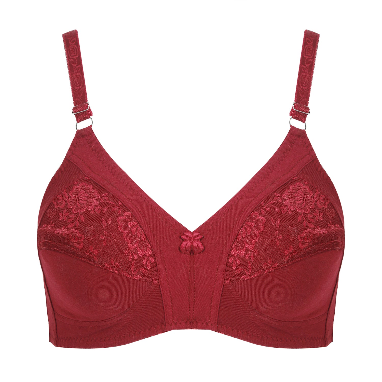 Women's Cotton Bra Half Net - Maroon, Women Bras, Chase Value, Chase Value