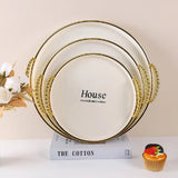 Fancy Tray Set 4 Pcs - Golden, Tray, Chase Value, Chase Value