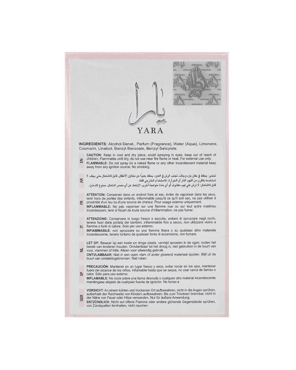 Lattafa Yara Perfume 100ml EDP