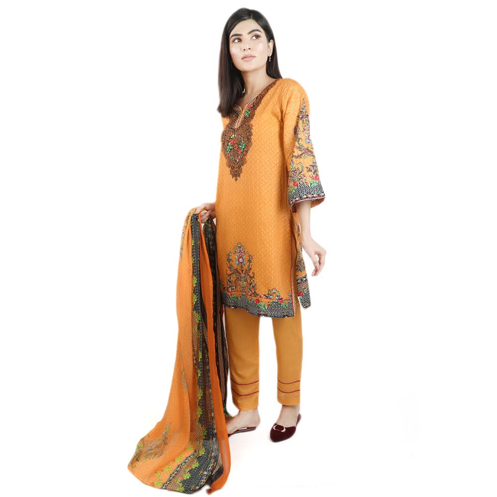 Khadde Printed Lawn 3 Piece Un-Stitched Suit - 005, Women, 3Pcs Shalwar Suit, United Textiles, Chase Value