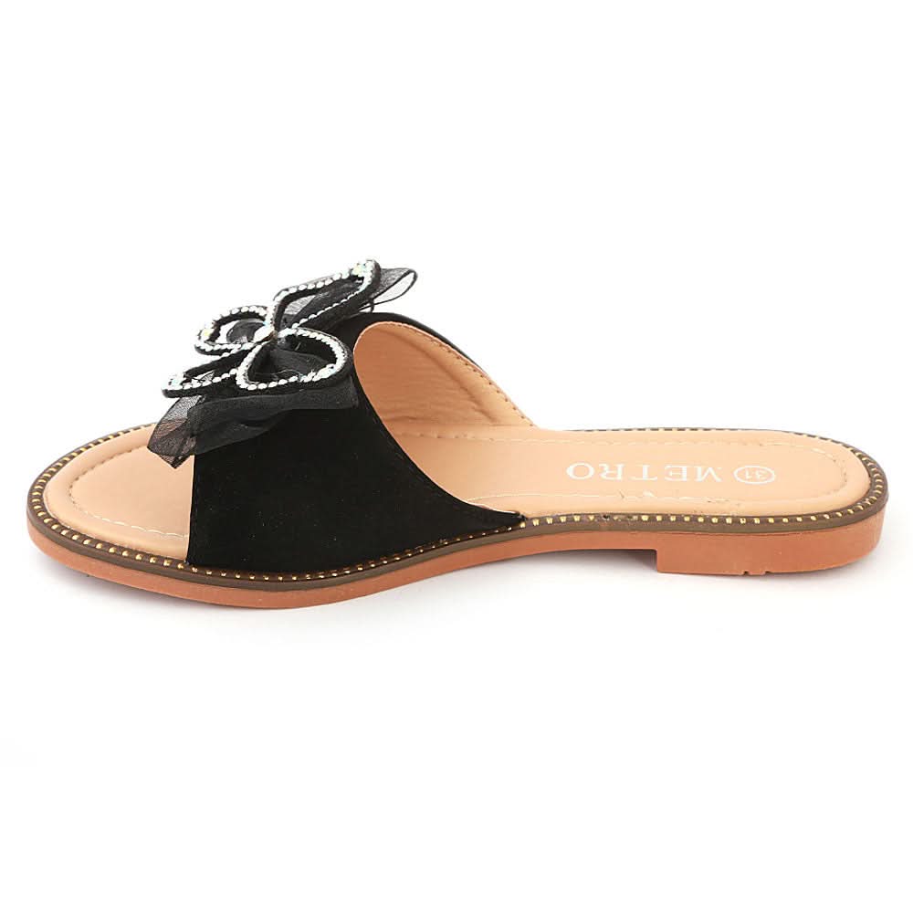 Girls Fancy Slippers 005 - Black, Kids, Girls Slippers, Chase Value, Chase Value