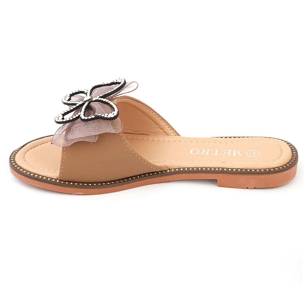 Girls Fancy Slippers 005 - Khaki, Kids, Girls Slippers, Chase Value, Chase Value