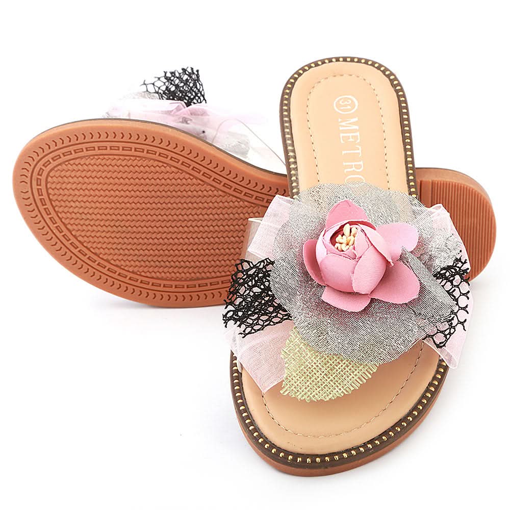 Girls Fancy Slippers 006 - Pink, Kids, Girls Slippers, Chase Value, Chase Value
