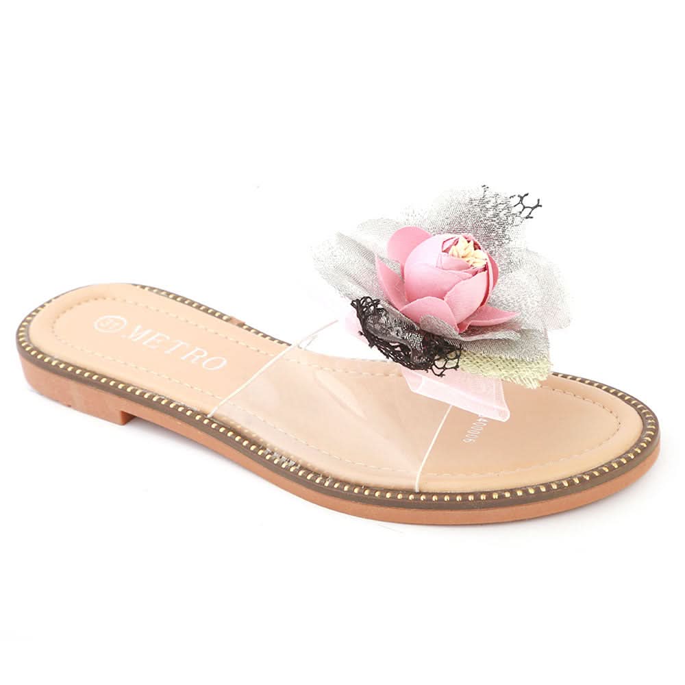 Girls Fancy Slippers 006 - Pink, Kids, Girls Slippers, Chase Value, Chase Value