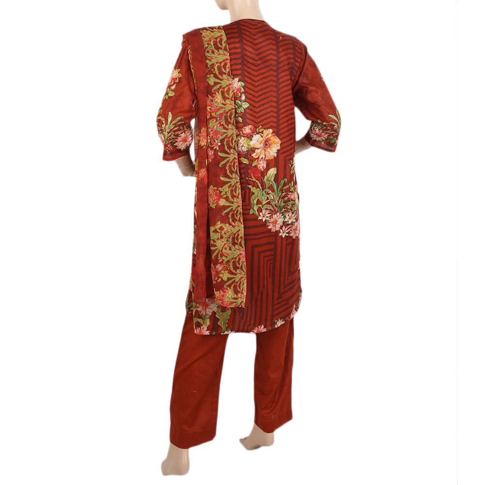 Khadde Printed Lawn 3 Piece Un-Stitched Suit - 006, Women, 3Pcs Shalwar Suit, United Textiles, Chase Value