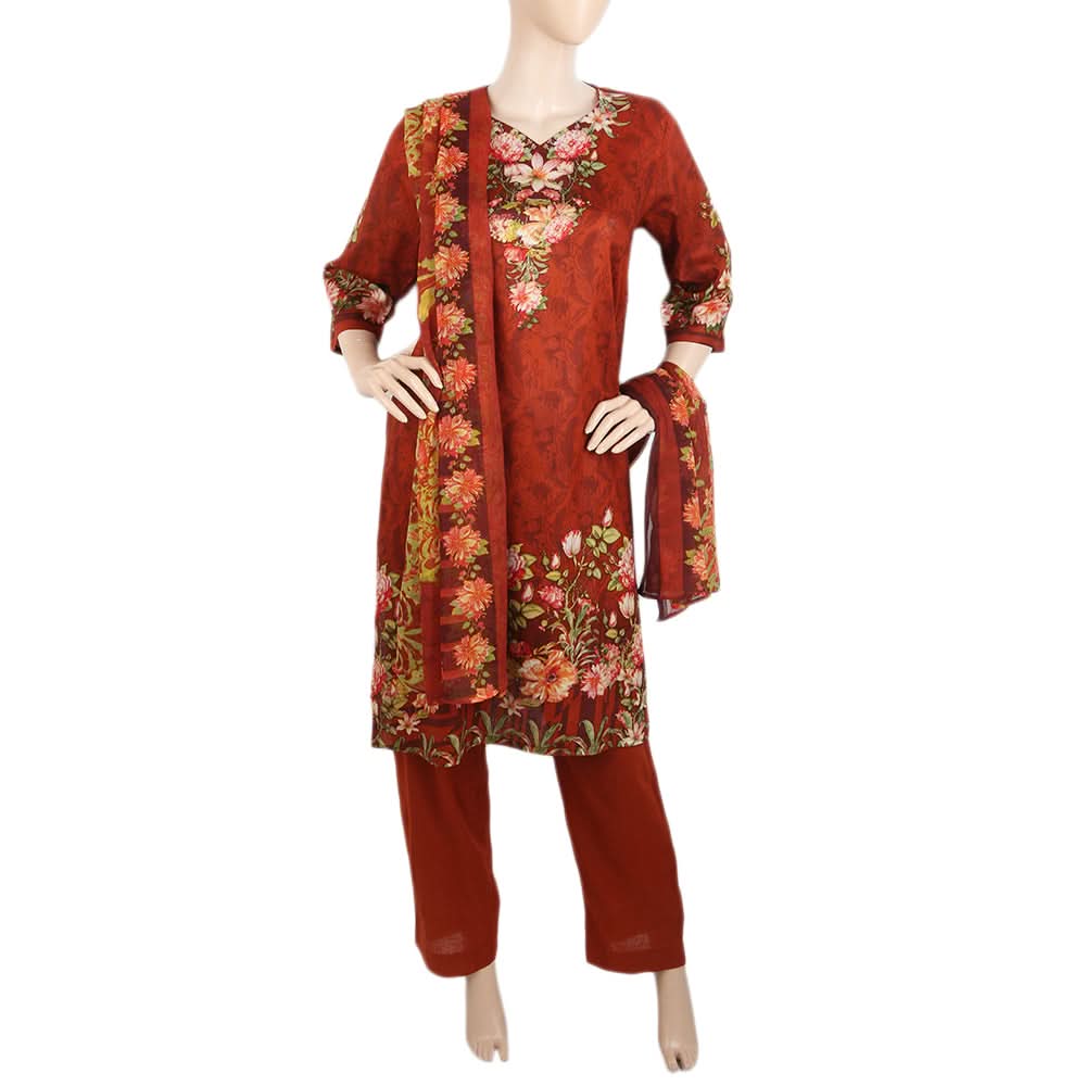 Khadde Printed Lawn 3 Piece Un-Stitched Suit - 006, Women, 3Pcs Shalwar Suit, United Textiles, Chase Value