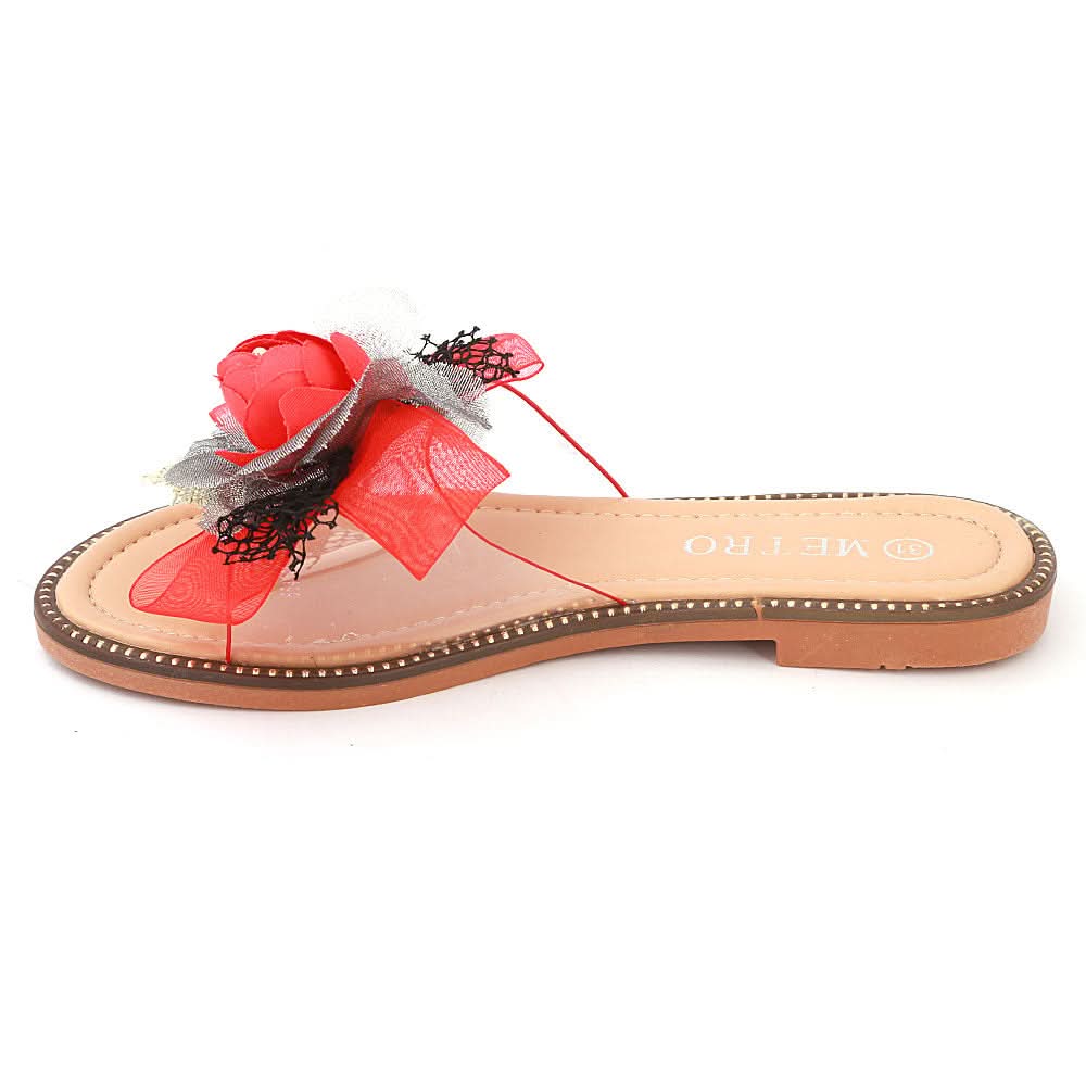 Girls Fancy Slippers 006 - Red, Kids, Girls Slippers, Chase Value, Chase Value