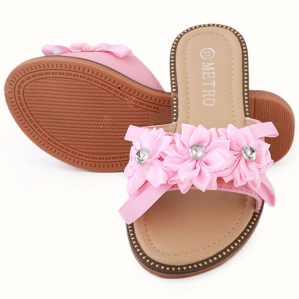 Girls Fancy Slippers 007 - Pink, Kids, Girls Slippers, Chase Value, Chase Value