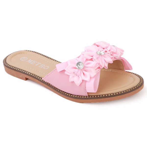 Girls Fancy Slippers 007 - Pink, Kids, Girls Slippers, Chase Value, Chase Value