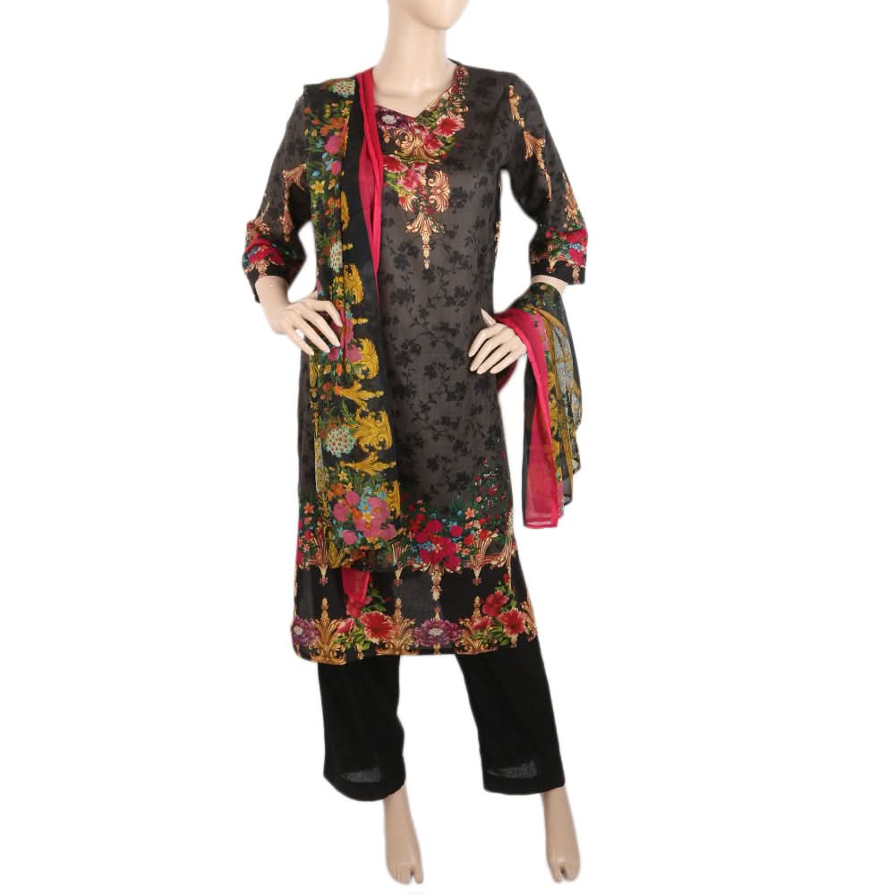 Khadde Printed Lawn 3 Piece Un-Stitched Suit - 008, Women, 3Pcs Shalwar Suit, United Textiles, Chase Value