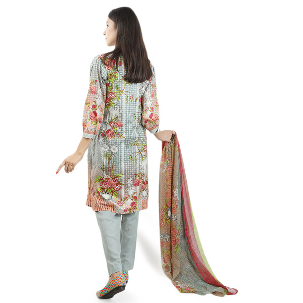 Khadde Printed Lawn 3 Piece Un-Stitched Suit - 009, Women, 3Pcs Shalwar Suit, United Textiles, Chase Value