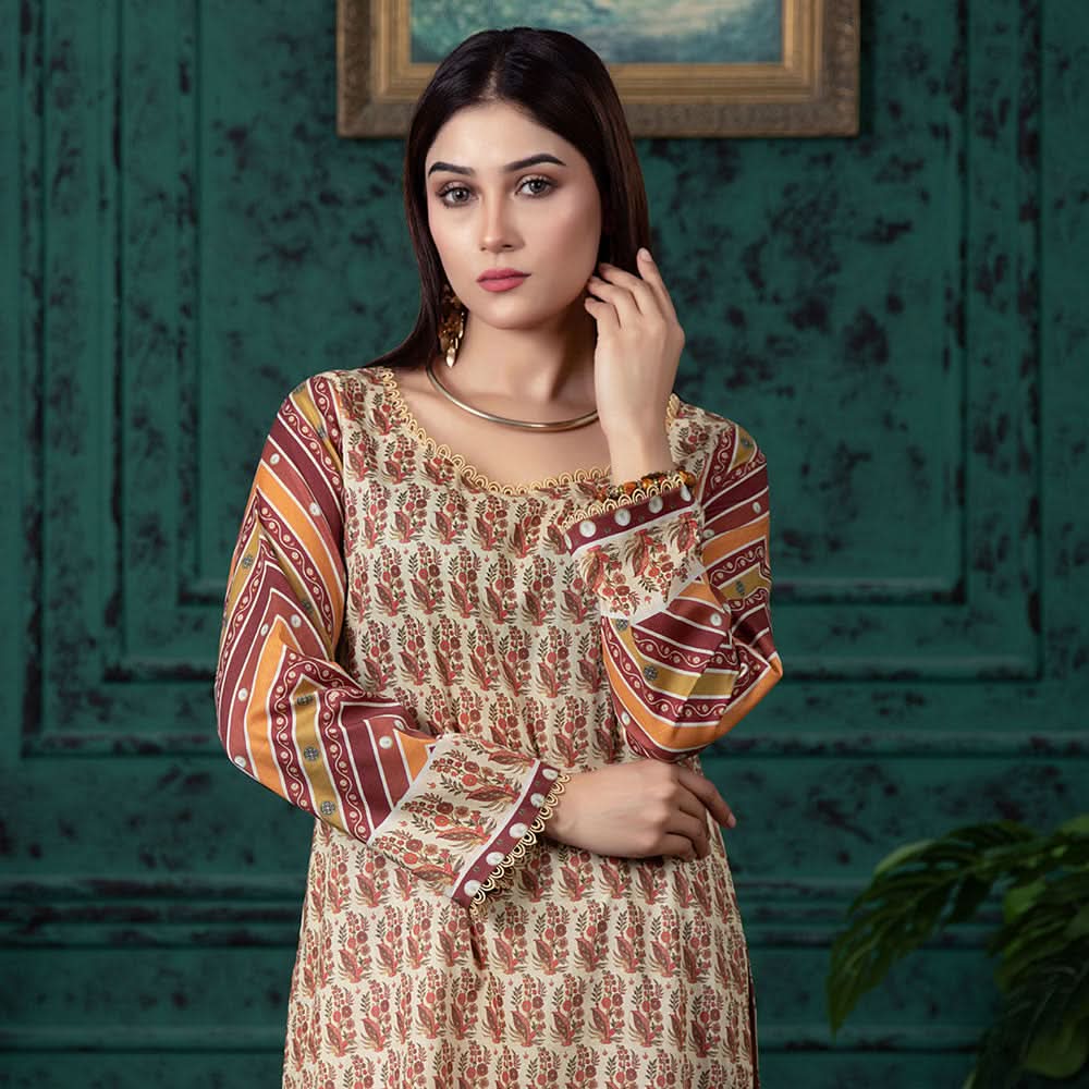 Regalia Digital Printed Un-Stitched Kurti V-1 - 1, Women, Unstitched Kurti, Regalia Textiles, Chase Value