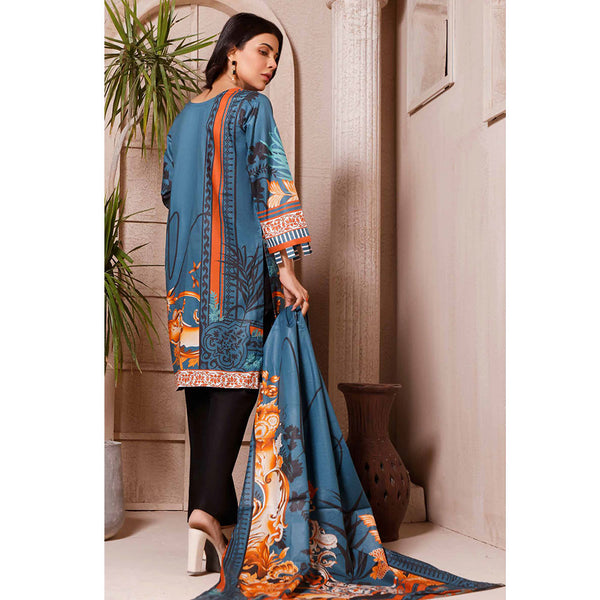 Halime Sultan Digital Printed Lawn 3Pcs Unstitched Suit V1 - 1, Women, 3Pcs Shalwar Suit, Halime Sultan, Chase Value