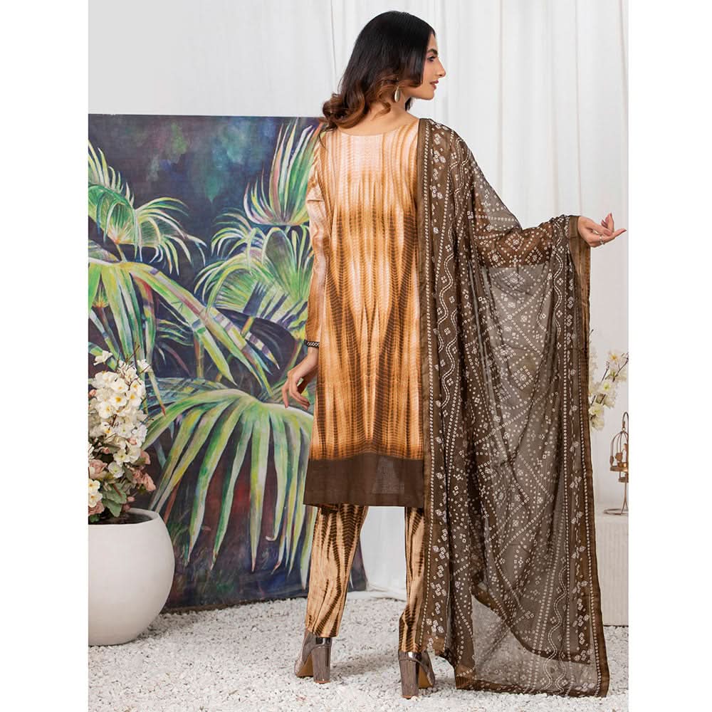 TIE & DYE Printed Cotton 3 Pcs Un-Stitched Suit - 1, Women, 3Pcs Shalwar Suit, ZS Textiles, Chase Value