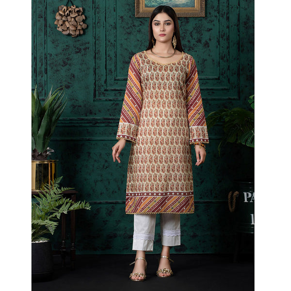 Regalia Digital Printed Un-Stitched Kurti V-1 - 1, Women, Unstitched Kurti, Regalia Textiles, Chase Value