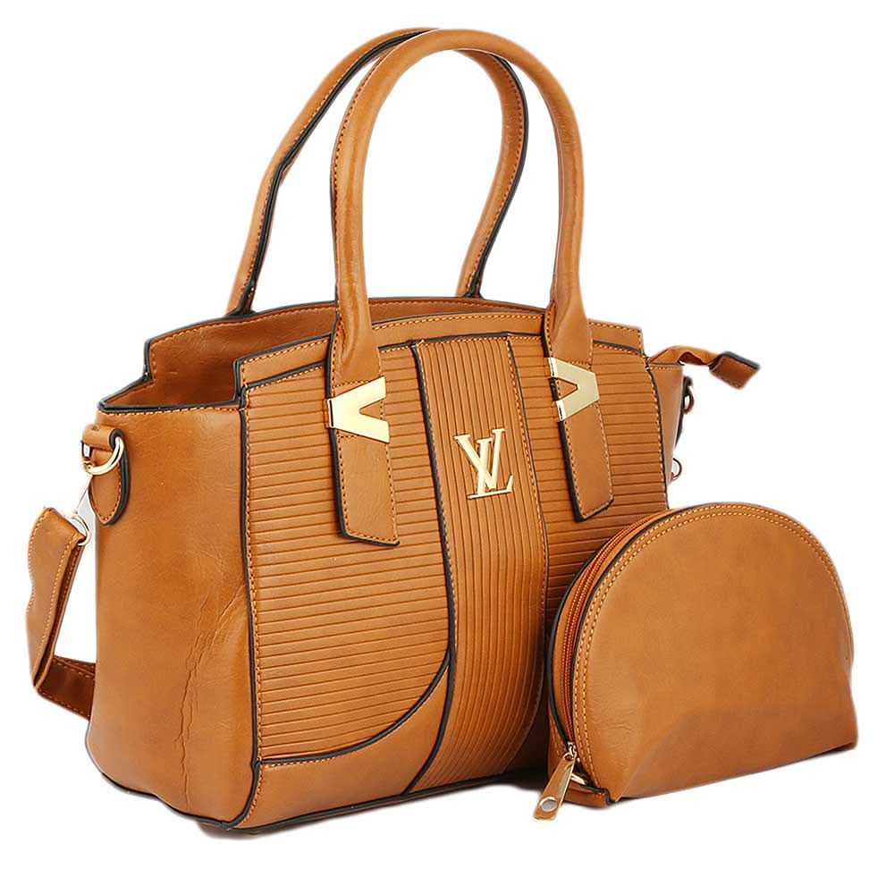 Women's Handbag 2 Pcs (Y-0162) - Yellow, Women, Bags, Chase Value, Chase Value