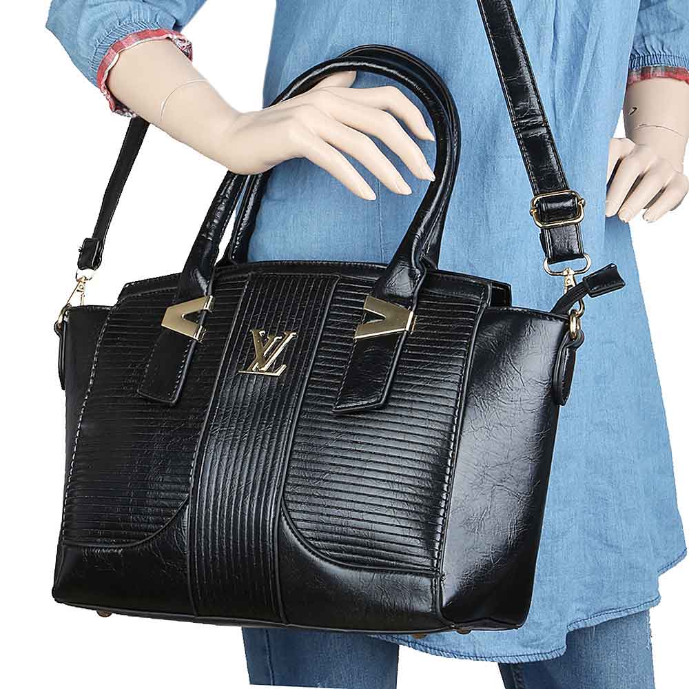 Women's Handbag 2 Pcs (Y-0162) - Black, Women, Bags, Chase Value, Chase Value