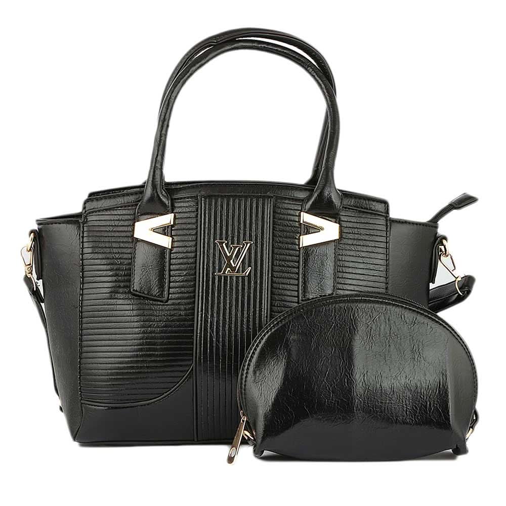Women's Handbag 2 Pcs (Y-0162) - Black, Women, Bags, Chase Value, Chase Value