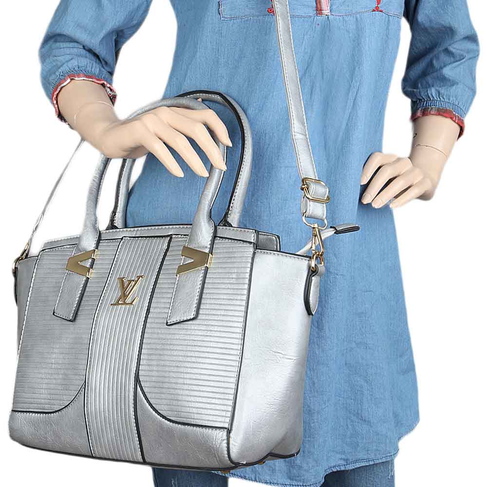 Women's Handbag 2 Pcs (Y-0162) - Silver, Women, Bags, Chase Value, Chase Value