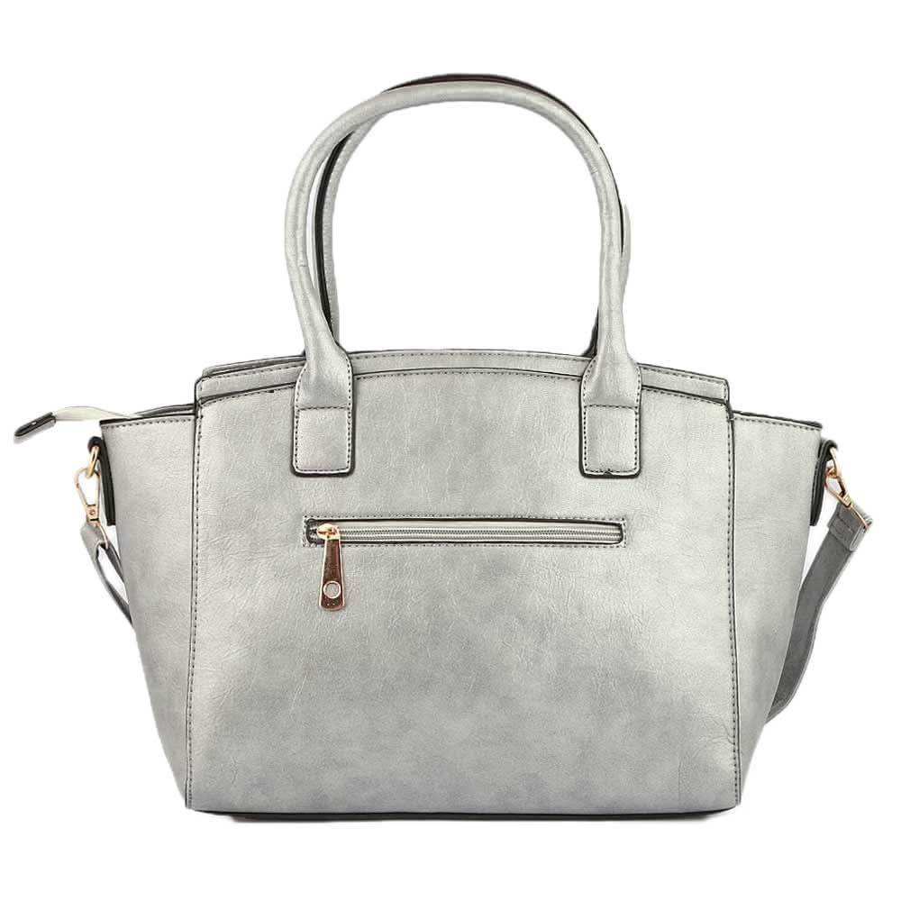 Women's Handbag 2 Pcs (Y-0162) - Silver, Women, Bags, Chase Value, Chase Value