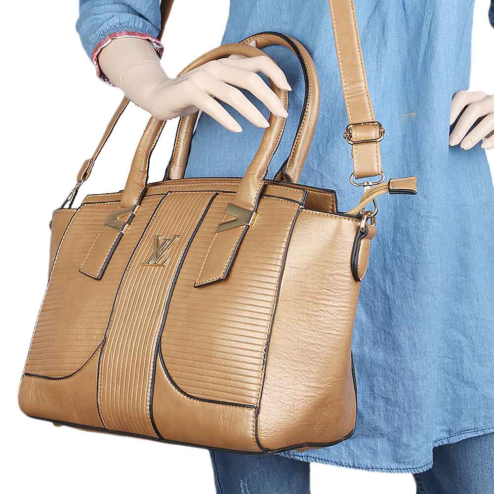Women's Handbag 2 Pcs (Y-0162) - Gold, Women, Bags, Chase Value, Chase Value