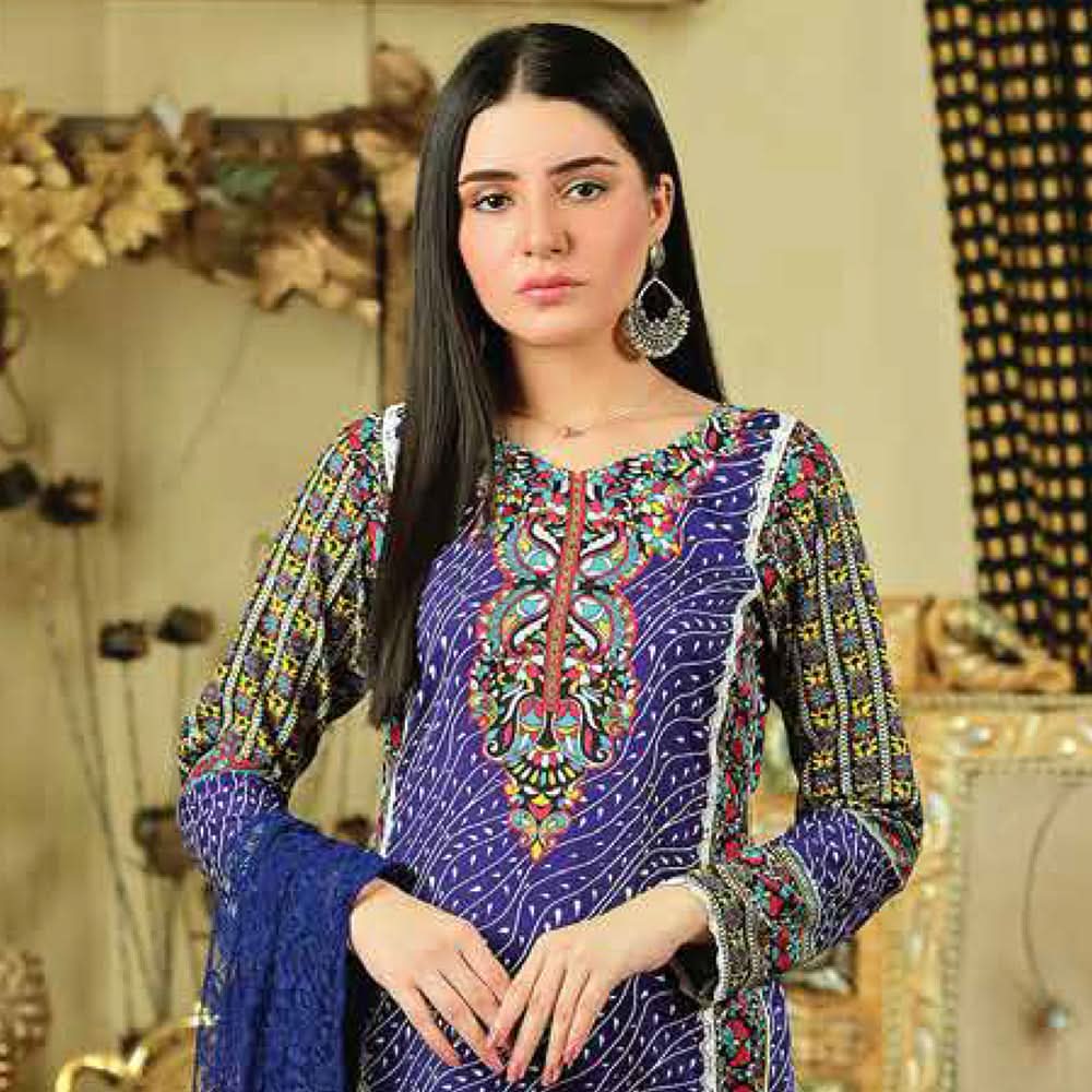 Malai Unstitched 3Pcs Suit - 001, Women, 3Pcs Shalwar Suit, Chase Value, Chase Value