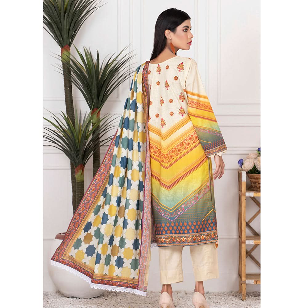 Orchid Mid-Summer Printed unstitched 3pc Cotton Suit, Women, 3Pcs Shalwar Suit, Regalia Textiles, Chase Value