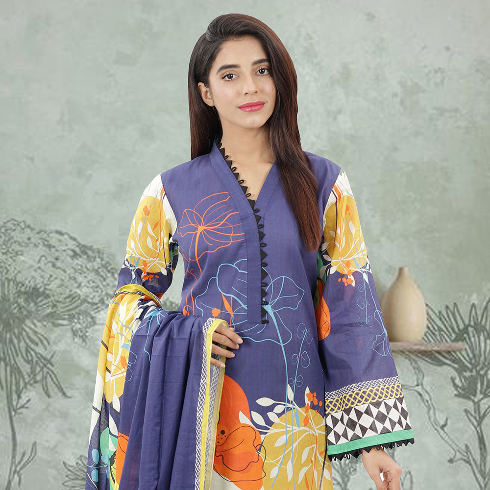 Eminent Digital Printed 2Pcs Unstitched Suit With Lawn Dupatta  - 2, Women, 2Pcs Shalwar Suit, Eminent, Chase Value