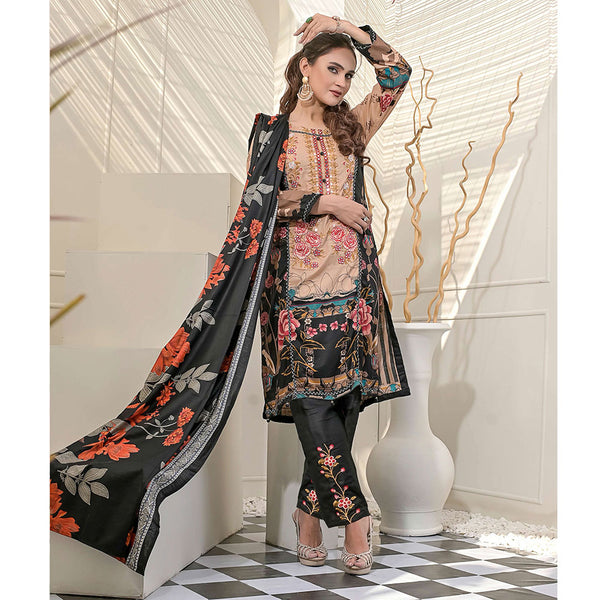 Meenakari Exclusive Cotton Embroidered 3Pcs Unstitched Suit - 2A, Women, 3Pcs Shalwar Suit, Mysoori, Chase Value