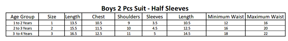 Boys 2 Pcs Suit Half Sleeves - Red, Kids, Boys Sets And Suits, Chase Value, Chase Value