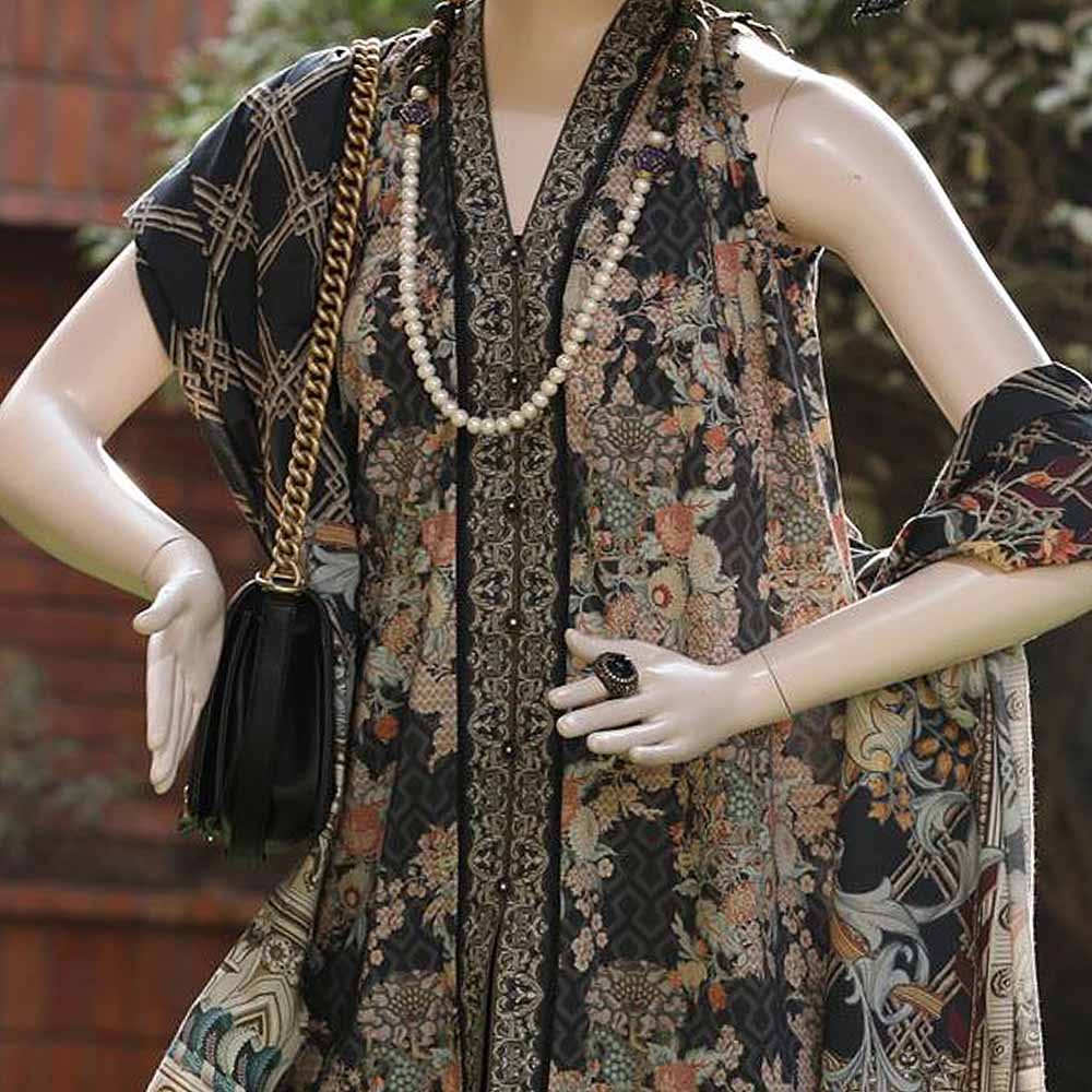 Saya Digital Printed Lawn Un-Stitched 1 Piece Kurti - 0236, , Chase Value, Chase Value