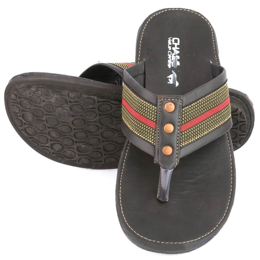 Men's Slippers (024) - Black, Men, Slippers, Chase Value, Chase Value