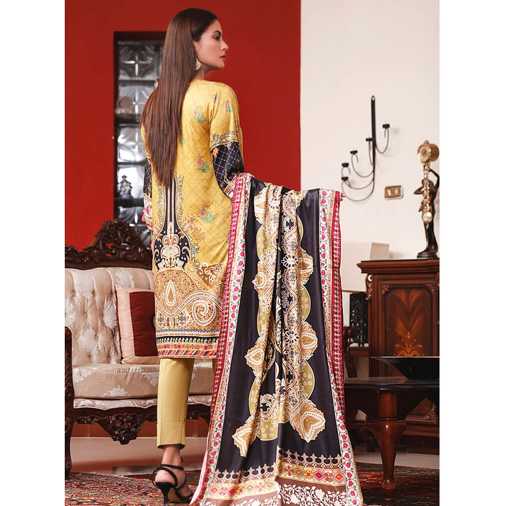 Halime Sultan Cottel Digital Printed Un-Stitched 3 Pcs Suit - 2, Women, 3Pcs Shalwar Suit, Chase Value, Chase Value