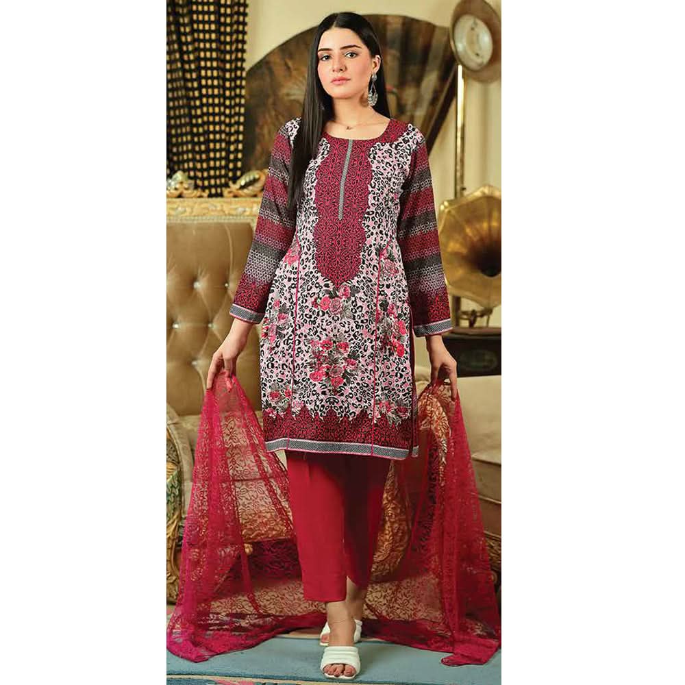Malai Unstitched 3Pcs Suit - 002, Women, 3Pcs Shalwar Suit, Chase Value, Chase Value
