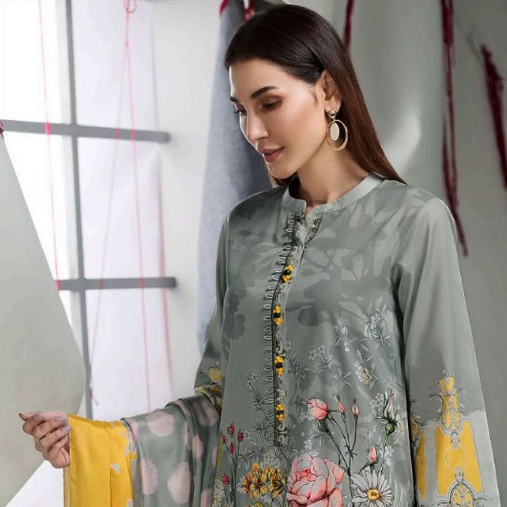 BIN HAMEED Printed Embroidered unstitched 3pc Suit V-8, Women, 3Pcs Shalwar Suit, Rana Arts, Chase Value