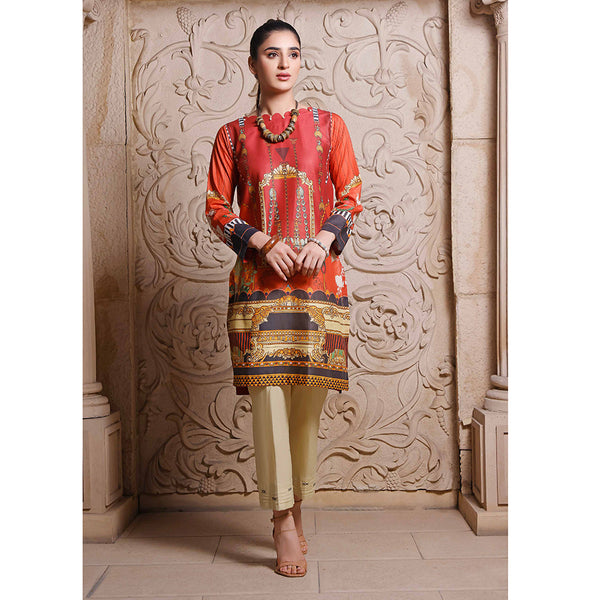 Halime Sultan Unstitched Printed Kurti 2 - V1, Women, Unstitched Kurti, Halime Sultan, Chase Value