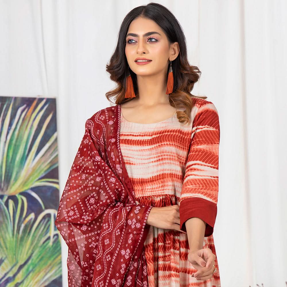 TIE & DYE Printed Cotton 3 Pcs Un-Stitched Suit - 3, Women, 3Pcs Shalwar Suit, ZS Textiles, Chase Value