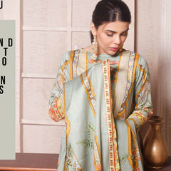 Halime Sultan Digital Printed Lawn 3Pcs Unstitched Suit V1 - 3, Women, 3Pcs Shalwar Suit, Halime Sultan, Chase Value