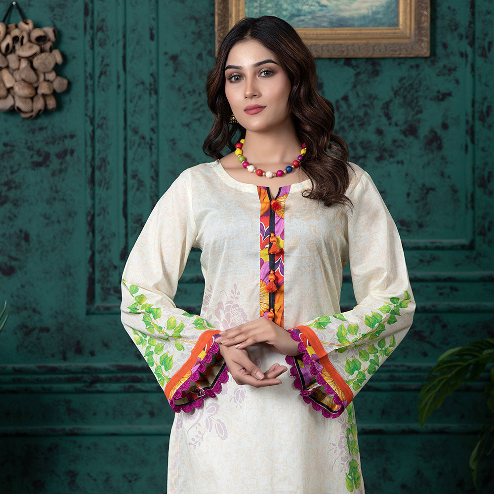 Regalia Digital Printed Un-Stitched Kurti V-1 - 3, Women, Unstitched Kurti, Regalia Textiles, Chase Value