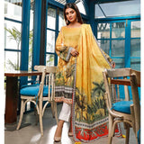 Zavia Digital Printed Lawn 3 Piece Un-Stitched Suit - 03, Women, 3Pcs Shalwar Suit, Fairdeal Textiles, Chase Value