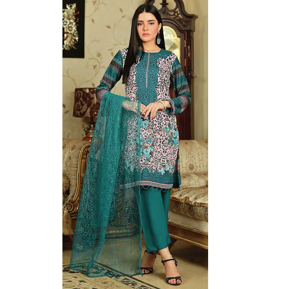 Malai Unstitched 3Pcs Suit - 003, Women, 3Pcs Shalwar Suit, Chase Value, Chase Value